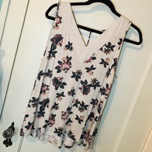 Maurice’s Cream Floral T Back Tank Top